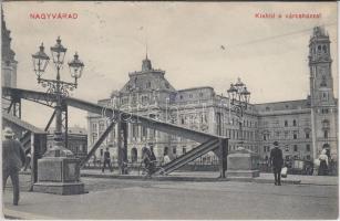 Nagyvárad, Kishíd, Városháza / bridge, town hall (small tear)