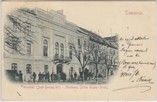 1898 Temesvár, Városház, Jenő herceg tér / town hall, square (r)