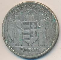 1930. 5P Ag "Horthy jobbra" T:3 Adamo P8