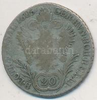 1805E 20Kr Ag "II. Ferenc" T:3