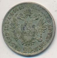 Ausztria 1841A 20Kr Ag "V. Ferdinánd" T:3,2- Austria 1841A 20 Kreuzer Ag "Ferdinand I" C:F,VF