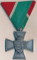 1940. "Nemzetvédelmi Kereszt / A Hazáért" kitüntetés mellszalaggal T:2- Hungary 1940. National Defense Cross with ribbon C:VF