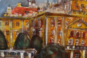 Zemplényi jelzéssel: Kastély. Vegyes technika, papír, üvegezett keretben 45×55 cm