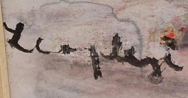 Zemplényi jelzéssel: Kastély. Vegyes technika, papír, üvegezett keretben 45×55 cm