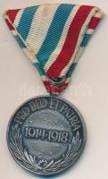 1929. Magyar Háborús Emlékérem "Pro Deo et Patria" kitüntetés mellszalagon T:2-
Hungary 19...