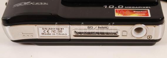 Sony Slim digitális fényképezőgép, 10.0 megapixel, 16x digitális zoom, 1 GB SD memóriakártya, elemme...