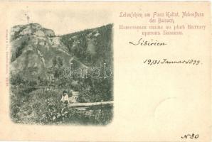 1899 Kaltat River (Bazaikha); Lehmfelsen / rocks (EB)