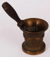 Bronz mozsár törővel, m:9 és 20 cm