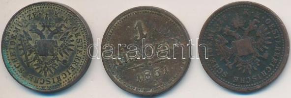 1851B 1Kr Cu (3x) T:2-