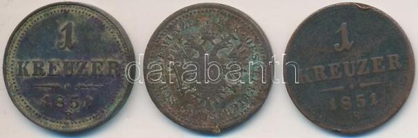 1851B 1Kr Cu (3x) T:2-