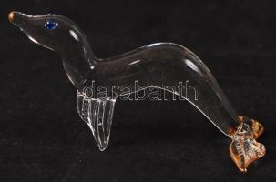 Mini üveg figurák, jelzés nélkül, hibátlanok, m:3 cm (5×)