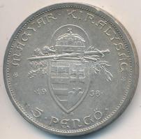 1938. 5P Ag "Szent István" T:2,2- Adamo P8.1