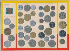 Palesztina 1927-1985. Mil, Pruta, Lira és Shekel sorozat kartonlapon, laminálva T:PP,1,2 Palestine 1927-1985. Mil, Pruta, Lira and Shekel series on cardboard, laminated C:PP,UNC,XF