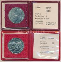 1983. 100Ft Alpakka "Simon Bolivár" eredeti tokban, tanúsítvánnyal + 1984. 100Ft "Kőr...