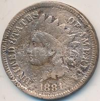 Amerikai Egyesült Államok 1881. 1c "Indián" T:3 USA 1909. 1 Cent "Indian" C:F