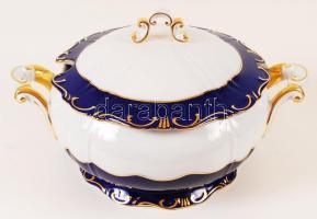 Zsolnay Pompadour készlet (6 szem.), kézzel festett, jelzett, hibátlan, összese:24 db