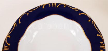 Zsolnay Pompadour készlet (6 szem.), kézzel festett, jelzett, hibátlan, összese:24 db