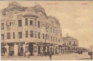 Budapest IV. Újpest, Árpádi út, cukrászda, Pintér J. Antal kiadása (vágott / cut)