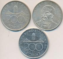 1994. 200Ft Ag "Deák" (3x) T:2,2-
Adamo F13.1
