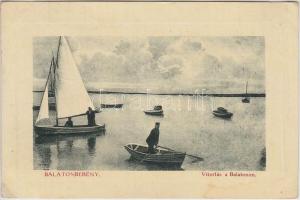 Balatonberény, Vitorlás, csónak, Müller Vilmos kiadása (EK)