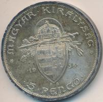 1938. 5P Ag "Szent István" T:2-
Adamo P8.1