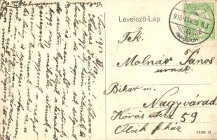 Léva, Kálnay utca, Tóth István vendéglője; Schulz Ignác kiadása / street, restaurant, bridge (EB)