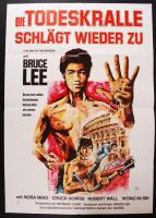 1972 Die Todeskralle schlägt wieder zu (Way of the Dragon), Bruce Lee, német nyelvű filmplakát, 59x84 cm