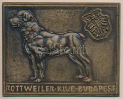 DN "Rottweiler Klub Budapest" Br plakett (94x120mm) T:2