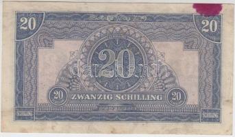 Ausztria/nemzetközi megszállás 1944. 20Sch T:III folt
Austria/allied occupation 1944. 20 Schilling C...