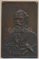 Németország DN "Felix Dahn" Br plakett. Szign.: E. Buchner (86,5x57,5mm) T:2 Germany ND "Felix Dahn" Br plaque. Sign.: E. Buchner (86,5x57,5mm) C:XF