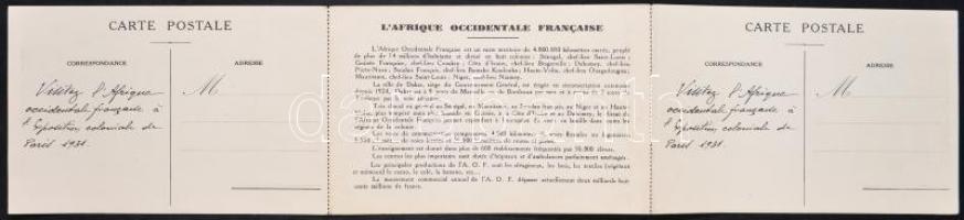 Dakar, L'Anse Bernard, group of chiefs from Abomey, map, African folkore, folding card