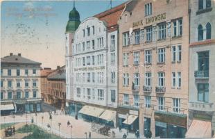 Lviv, Lwów, Lemberg; Walowagasse, bank, shops (small tear)