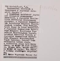 1964 Kádár János vadászaton, hátoldalon feliratozva, 24x17 cm