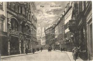Riga, Kaufstrasse / street, shops