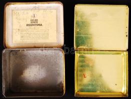 Reemtsma és Dick Custer régi fém cigarettás doboz, 7,5×9 cm