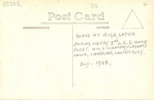 1928 Riga, people watching the visiting of the 2nd L.C.S. home fleet, photo