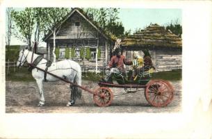 Russian peasant carriage, folklore
