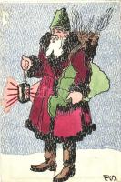 A Mikulás hozza Nagymagyarországot; Magyar Propaganda Iroda kiadása / Saint Nicholas, irredenta