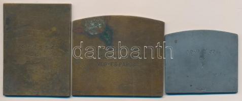 Berán Lajos (1882-1943) 1931-1947. "Magyar Sí Szövetség" 3klf fém plakett "Ludvig&quo...