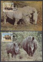 1987 WWF rinocéroszok sor Mi 528-531 4 CM