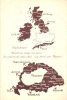 'Would you accept this peace?' UK map, International call for help; irredenta propaganda