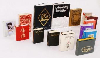 15 db minikönyv (pl. Babits és Tóth Árpád; Szabó Lőrinc: Tücsökzene; Illyés Gyula Babitshoz; Babits ...