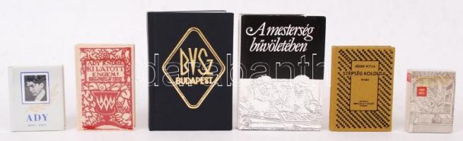 15 db minikönyv (pl. Babits és Tóth Árpád; Szabó Lőrinc: Tücsökzene; Illyés Gyula Babitshoz; Babits ...
