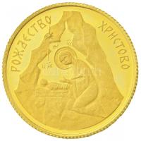 Oroszország DN "Karácsony" nemesfém jelzett Au emlékérem (3,47g/0.900) T:PP Russia ND "Christmas" commemorative gold medallion with hallmarks (3,47g/0.900) C:PP