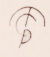 Molnár C. Pál (1894-1981): Telefonos kisasszony, kis szériás ofszet-karton, 29x21 cm