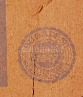 cca 1910 Szinyei Merse Pál: Parkrészlet, színes nyomat, 22x18 cm