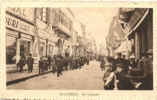 Bucharest, Bucuresti; Str. Lipscani / street, shops