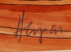 Herpai Zoltán (1951-2011): Shakespeare mesék című könyv eredeti illusztrációi: Makrancos hölgy. Akva...