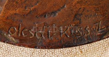 Olcsai Kiss Zoltán (1895-1981): Az ország a népe lett. Jubileum 1965. 2 db nagy méretű bronz plakett...