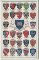 Oxford University, coat of arms of the colleges of Oxford (EK)